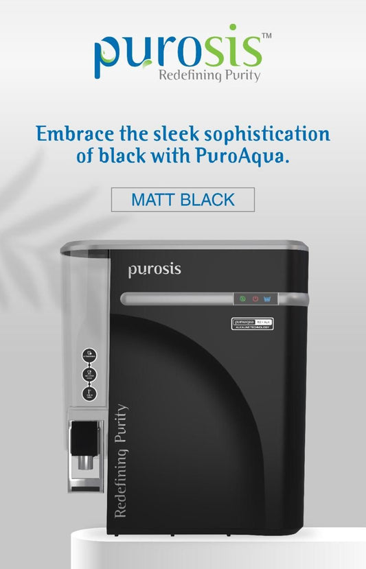 Puroaqua by Purosis RO+Alk+ATDS | 2-year filter life | With HD Sediment filter | 2 Free cleaning service | 70% Higher Water Recovery | 8-Stage Purification | India’s No.1 Purifier#