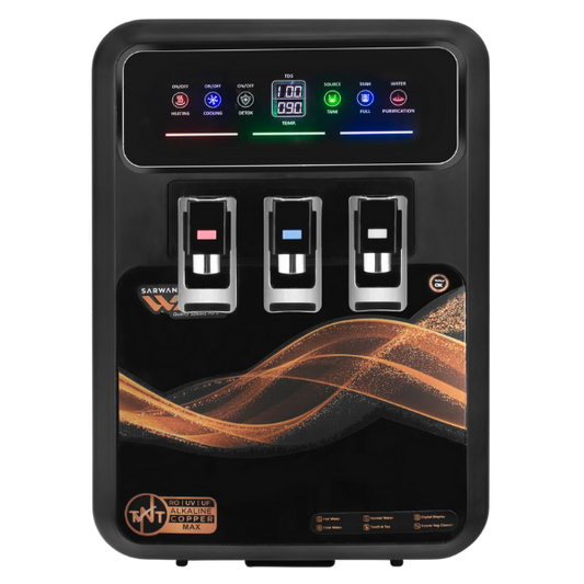 Wave TNT Max RO+UV+UF+ALK+Auto TDS | HOT+COLD+NORMAL | Detoxifier | 1-year filter life.