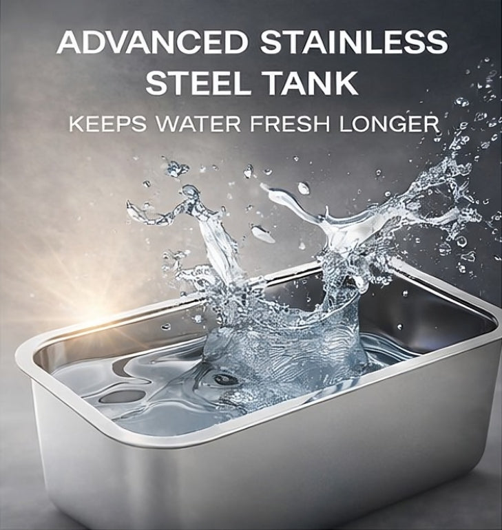 Sky by Aquaholik Stainless Steel Tank, 9-Stage RO+UV+Active Copper Purifier | Up to 60% Water Savings | Suitable for Tanker, Borewell Water