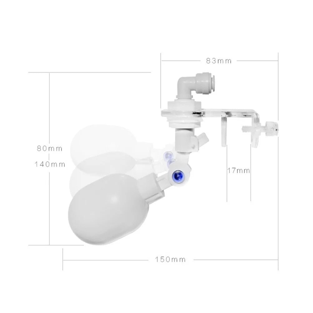 Plastic Float Valve with 3 Meter Pipe, Shut Off Float for Water Tank, Aquarium, Water Filt
