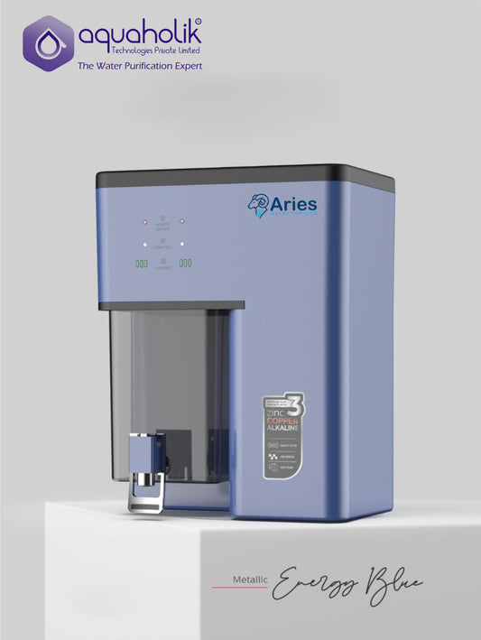 Aries by Aquaholik RO+ZU+CU+Alk+ATDS | 3-year filter life | With HD Sediment filter | 3 Free cleaning service | 70% Higher Water Recovery |No Service Required up to 3 Years| 8-Stage Purification