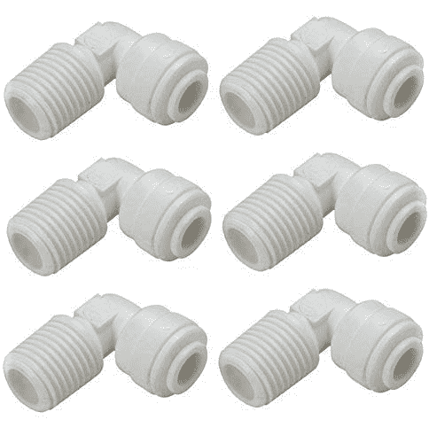 1/8" Push Fit Elbow For Membrane Housing pack of 6 | RO 1/8" MH Elbow Connector for Ro Water Purifier