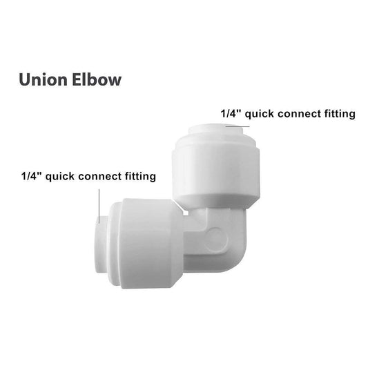 1/4" Push Fit Elbow QCxQC pack of 5 | RO 1/4" Push Fit Elbow Connector for Ro Water Purifier (Pack of 5)