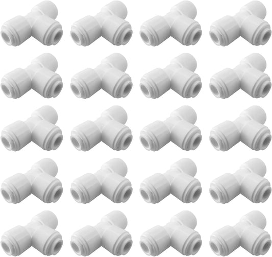 1/4" All Side QC Push Fit Tee (pack of 6) | RO 1/4" QC Tee RO Water Purifier Connector