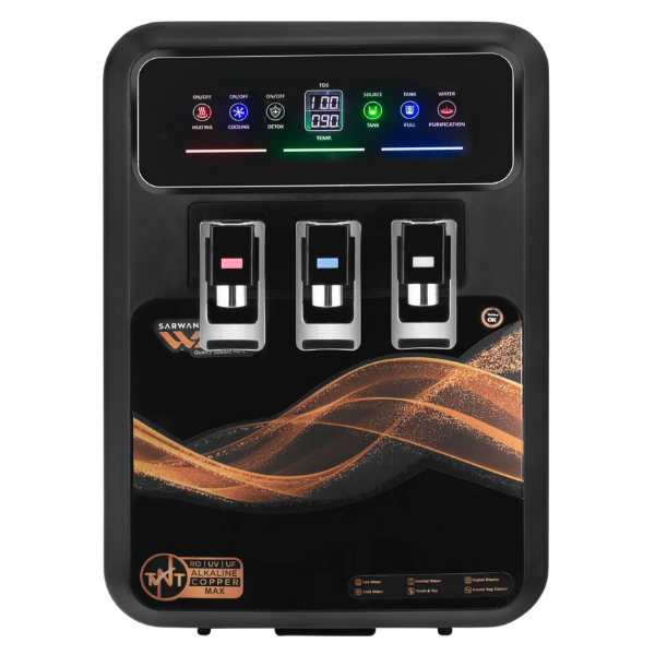 Wave TNT Max RO+UV+UF+ALK+Auto TDS | HOT+COLD+NORMAL | Detoxifier | 1-year filter life.