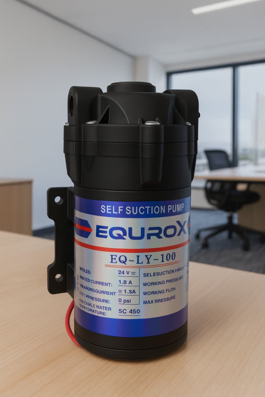 100 GPD RO Diaphragm Booster Pump + 2 Pieces Connector (Input 24 V) Suitable for All Water Purifier