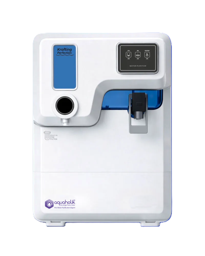 Kraft by Aquaholik | RO+UV+UF+ALK+TDS | HOT+NORMAL | 1-year filter life.