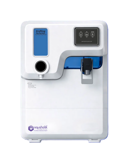 Kraft by Aquaholik | RO+UV+UF+ALK+TDS | HOT+NORMAL | 1-year filter life.